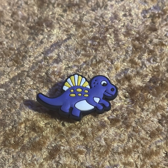 Kids Purple Dinosaur Jibbitz Shoe Charm  Accessory For Crocs & Shoes New 5/$15 - Picture 1 of 9